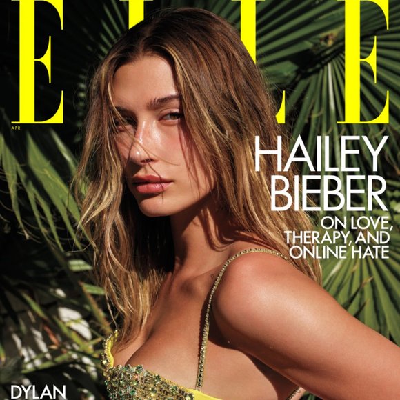 3️⃣/$12 April 2021 ELLE Magazine Hailey Bieber